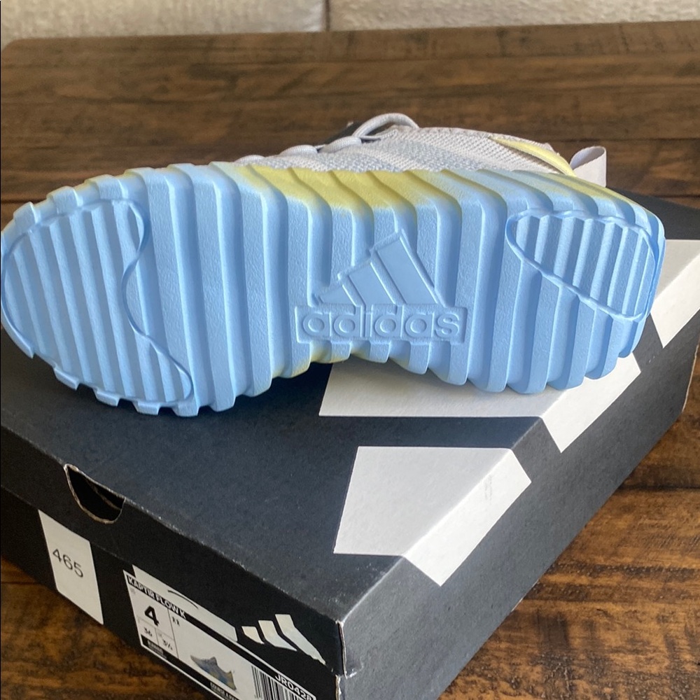 Adidas Kaptir Flow K Gray and Blue Sneakers with Boost Cushioning - Picture 9 of 9